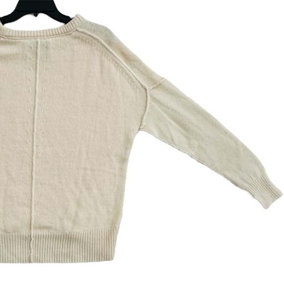 Brochu Walker Womens Classic Crew Neck Ultra Soft Cream Cashmere Sweater Size XS - Picture 10 of 11